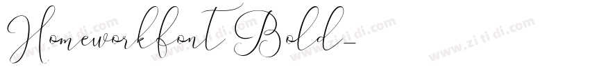 Homeworkfont Bold字体转换
